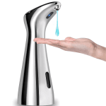 Dozator automat săpun lichid, cu senzor touchless, argintiu – ZEQAS