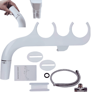 Bideu WC non-electric, montare rapidă, 2 duze, alb