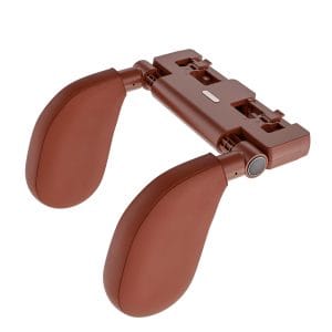 Tetieră auto ergonomică cu spumă memorie, piele eco, maro – ZEQAS