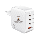 Incarcator Retea GaN QuatroMini 100W PRESTIGE CHARGE, 3 x USB-C PD + USB QC 3.0, Incarcare Simultana 4 Dispozitive, Design Compact, pentru Laptop si T