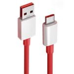 Cablu USB la USB-C pentru Date si Incarcare Rapida 7.3A, PRESTIGE CHARGE, SuperVooC 80W pentru OnePlus, 1m, Rosu