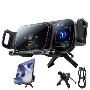 Suport Auto Telefon Incarcare Wireless 15W Fast Charge, PRESTIGE CHARGE®, Rotire Automata 90°, Prindere Automata cu Senzor Inteligent, Tehnologie Inca