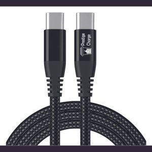 Cablu USB-C la USB-C PD 60W PRESTIGE CHARGE, Transfer Date si Incarcare SuperFastCharge 25W/45W, Compatibil iPhone 15/16/17, Samsung si Tableta, 1m, N