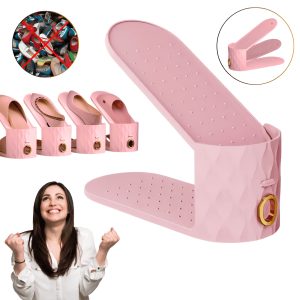 Organizator Incaltaminte Reglabil Pentru Dulap si Rafturi, Suport Vertical, Economisire Spatiu, Compatibil Pantofi, Sport, Sandale, Balerini, Tocuri,