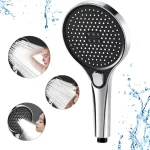 Cap Dus Presurizat Para 3 Functii cu Suport Autoadeziv Fara Gaurire, Jet Reglabil, ABS Cromat, Instalare Rapida fara Unelte, Compatibil Universal G1/2