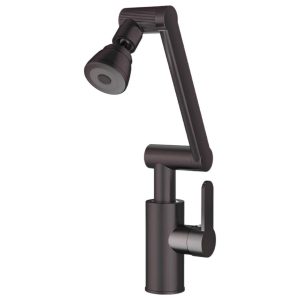 Baterie Chiuveta Moderna Rotativa 360 Grade, Baterie Baie Bucatarie Monocomanda Apa Calda si Rece cu Finisaj Anti-Amprenta, Cartus Ceramic Durabil, Je