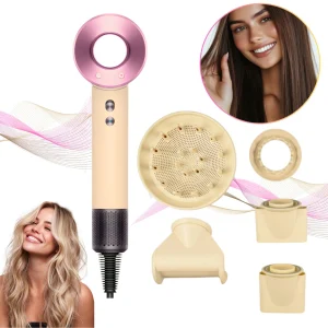 Uscator de Par Profesional 1600W, Anti-Frizz, Tehnologie Avansata Protectie Termica, Putere Coafare, Ionizare, Uscare Rapida Eficienta, Aer Rece, Perf