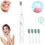 Periuta de Dinti Electrica Sonica A6S+PLUS cu Senzor Nou, 5 Moduri, 15 Niveluri Intensitate, Acumulator 650mAh, Reincarcabil Wireless, Certificare IPX