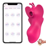 Vibrator invizibil cu Telecomanda, Fluture Colorat, Portabil, Pentru Sex Feminin, 9 frecvente, Aplicatie Mobila, ABS Silicon, Vibratii Puternice, Sile